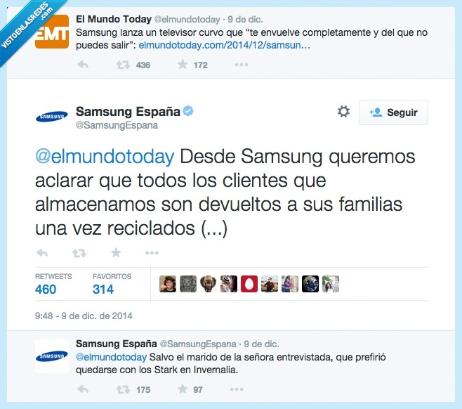 EMT,El Mundo Today,Samsung,Alguno preferirá que no le devuelvan nada,Pantallas curvas