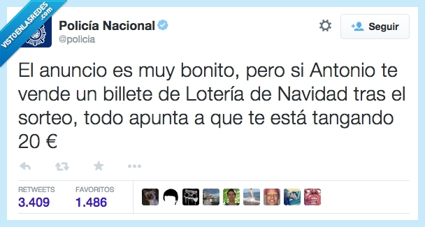 policia,navidad,loteria,Antonio,vender,después,sorteo
