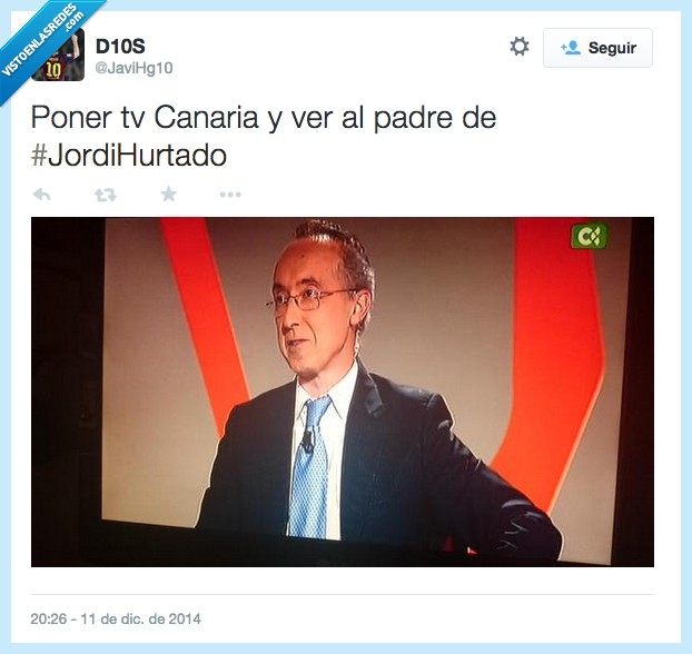 TV canaria,padre,Jordi Hurtado,señor,igual,clavado,parecido