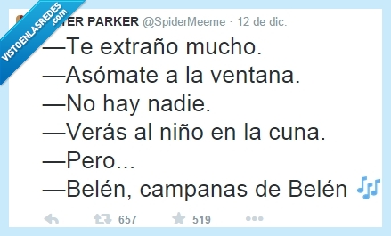 Navidad,Charla,Tweet,Twitter,Festividades,Belén,Canción,campanas de belen,asomate a la ventana