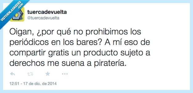 google,canon,política,AEDE,periódicos,bares,prohibir,compartir,piratería