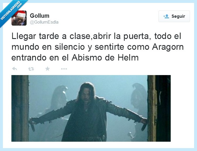 Silencio,abrir,puerta,Clase,Gollum,Aragorn,Abismo de Helm,El señor de los anillos