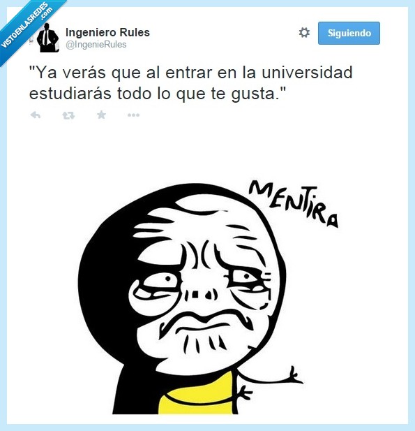 estudios,universidad,mentira,estudiar,twitter,ohm,boss,rules,ingenieria