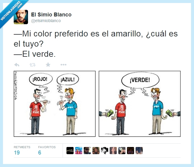 azul,rojo,pp,psoe,partido popular,verde,dinero,color,preferido,ElSimioBlanco