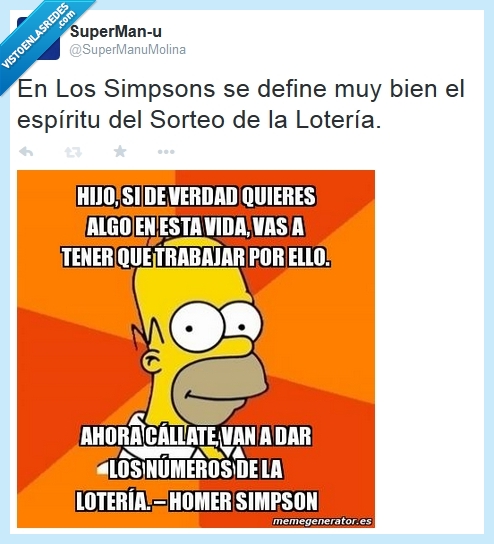 trabajar,navidad,sorteo,los simpson,lotería,homer simpson