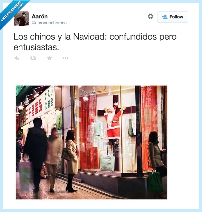 papa noel,cruz,navidad,chinos,colgado,colgar,religion,cristianismo