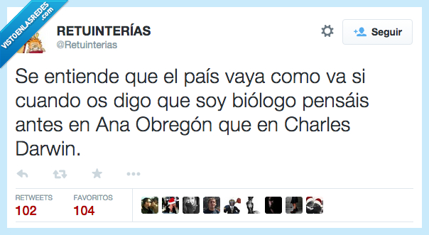 Darwin,Ana Obregon,pensar,biologo,como,ir,pais,entender,entiende