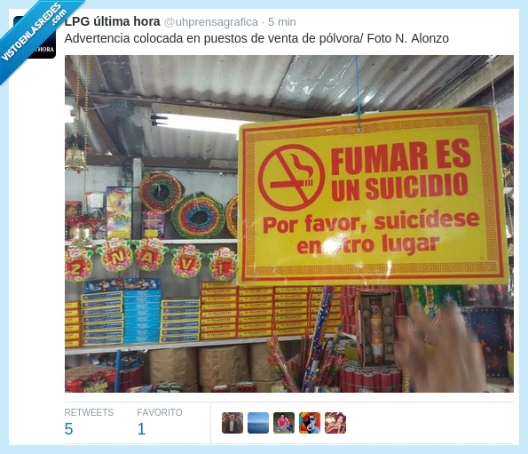 matar,incendio,suicidio,tabaco,fumar,advertencia,fin de año,polvora