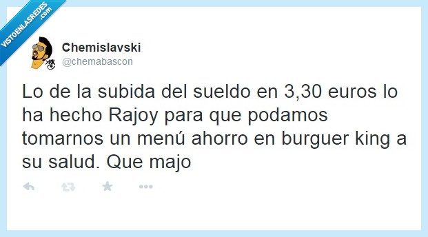 rajoy,burger,king,menu,ahorro,subida,salario mínimo,3.30