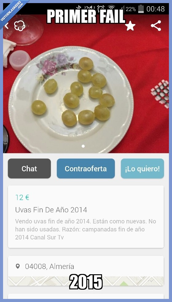 Canal Sur,uvas,comer,enteras,campanadas,noticia,anuncio,fail,primero,wallapop