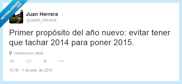 Año nuevo,tachar,propósito,2014,2015,escribir,fecha