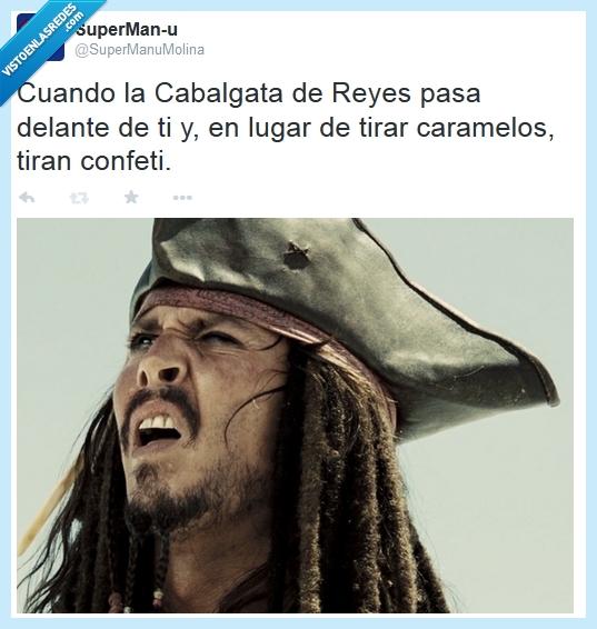 reyes,caramelos,confeti,piratas del caribe,cabalgata