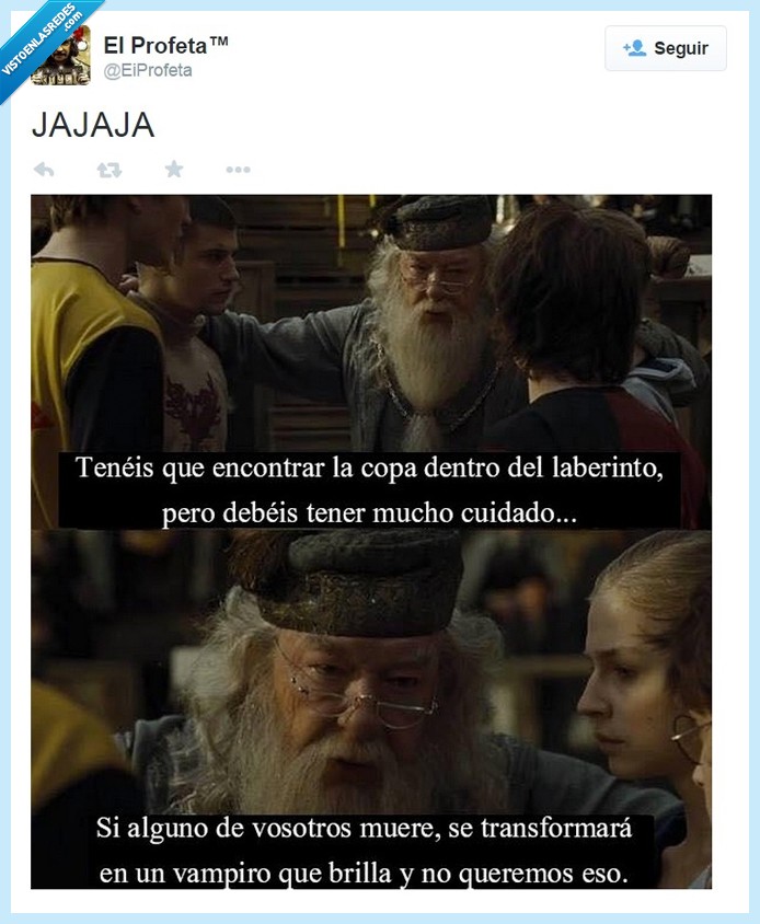 Dumbledore,Caliz de Fuego,Harry Potter,vampiro,cedric,Robert Pattinson