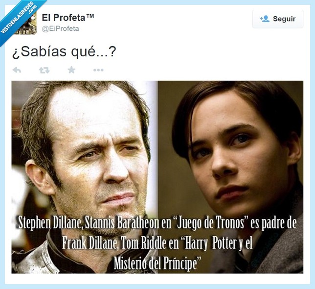 Voldemort,Frank Dillane,Stannis Baratheon,Stephen Dillane,Juego de Tronos,Harry Potter,Tom Riddle