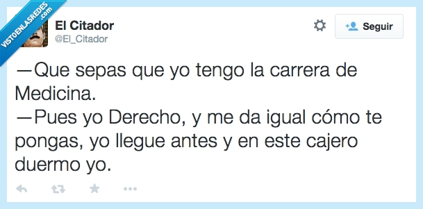 derecho,medicina,primero,cajero,llegar,carrera,estudios,dormir,crisis,vagabundo,homeless,paro,pobre