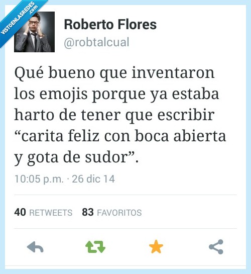 bueno,inventar,emojis,emoticonos,harto,escribir,carita,feliz,boca abierta,gota,sudor,específico