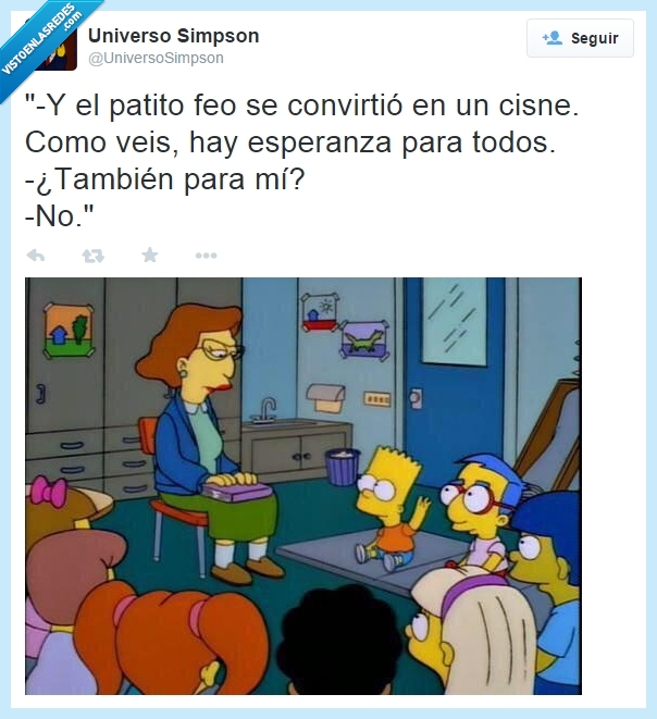 bart,simpson,esperanza,patito,feo,cisne