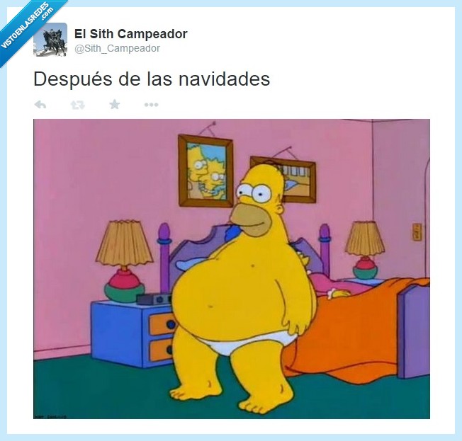 barriga,gordo,Simpson,Homer,navidades