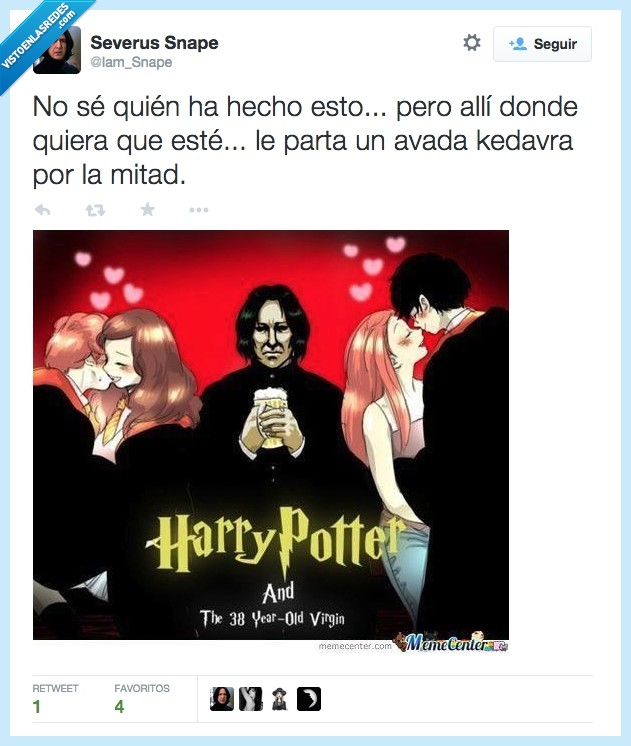 Severus,Avada Kedavra,Harry Potter,Snape,edad,años,soltero,solo,soledad,pareja