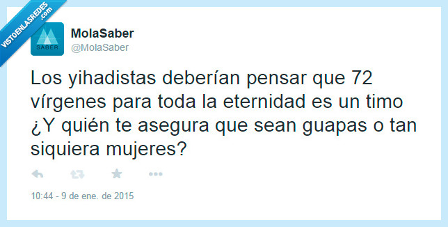 Charlie Hebdo,terrorista,prometida,eternidad,yihadistas,Alá,Allah,mujer,guapa,fea