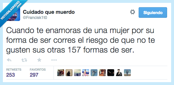 enamoras,enamorar,mujer,forma de ser,riesgo,gusta,gustar,otras,bipolar