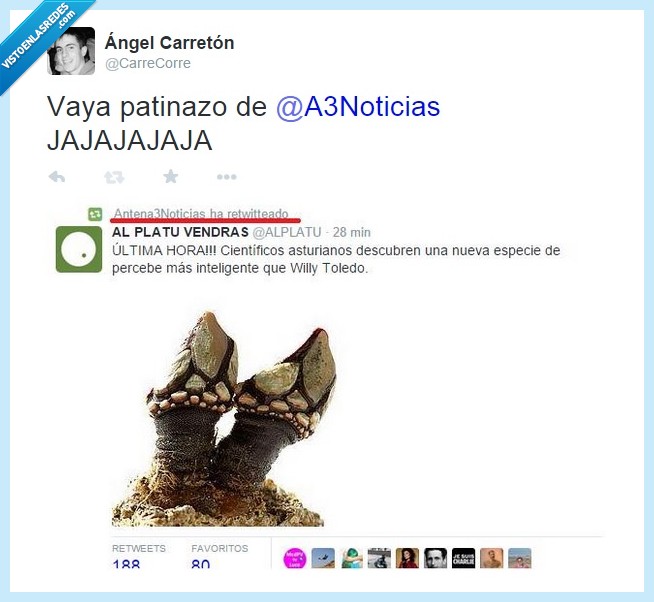 listo,antena 3,willy toledo,fail,percebe