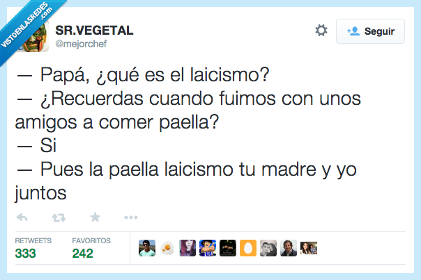 la hicimos,yo,madre,paella,comer,laicismo,preguntar,niño,hijo,padre,papa