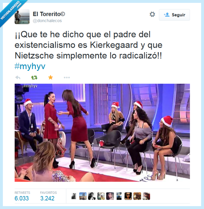 tronistas,chonis,canis,myhyv,mujeres hombres biceps y berzas,telecirco,existencialismo,fusilamiento necesario,discusion,inteligente,inteligencia