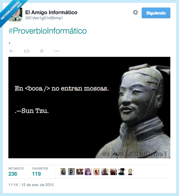 boca,cerrada,moscas,Sun Tzu,html,codigo,proverbioinformatico