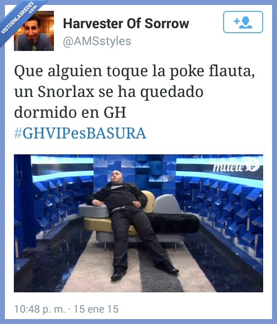 registrado,registrar,pokedex,Kiko Rivera,Pokemon,Pokeflauta,snorlax,gordo,sofá