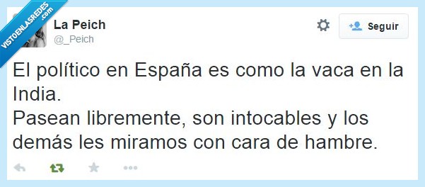 Políticos,Vacas,Sagrado,India,Intocable,España