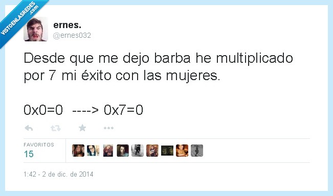 barba,multiplicado,multiplicar,exito,mujer,siete,cero,7,0,soltero,forever alone,solo,no pillo ni pagando