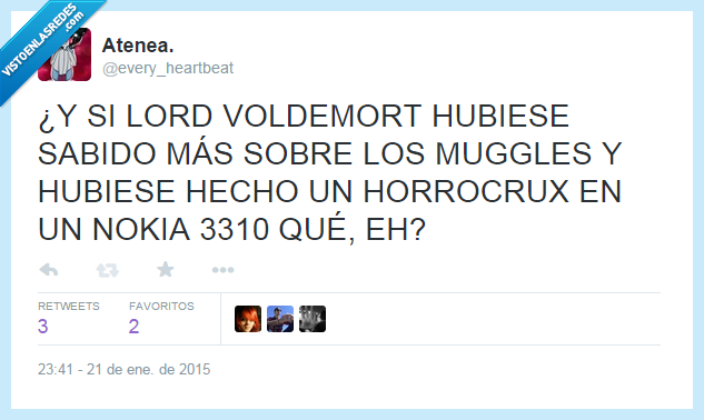 muggles,ladrillo,nokia,Horrocrux,Harry Potter,Lord Voldemort,Voldemort,nokia 3310,AVADA KEDAVRA D:,Potter