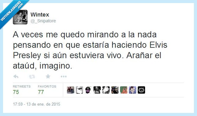 Elvis Presley,Vivo,Arañar,Ataúd,imagino,pensar