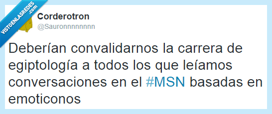 MSN,carrera,convalidar,egiptologia,emoticonos