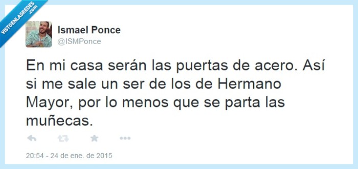 romper,acero,hermano,mayor,venganza,muñecas,golpe,puertas