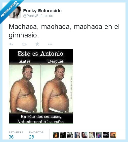 Antonio,antes,después,gimnasio,gordo,gafas,perder