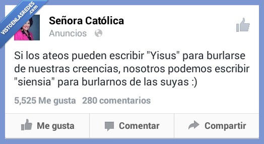 mujer,catolica,señora,siensia,yisus,Jesús,religión,burla,parodia