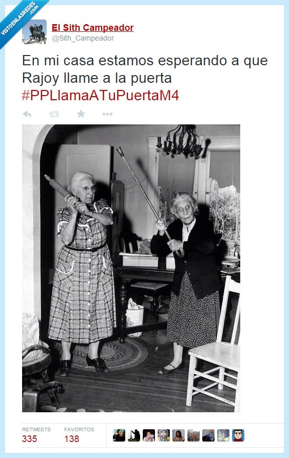 rajoy,llama,puerta,gracias,palos,esperando,señora,pp,partido popular,pension