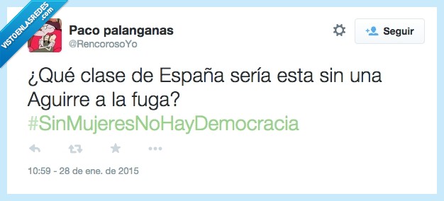 mujer,España,democracia,Aguirre,fuga