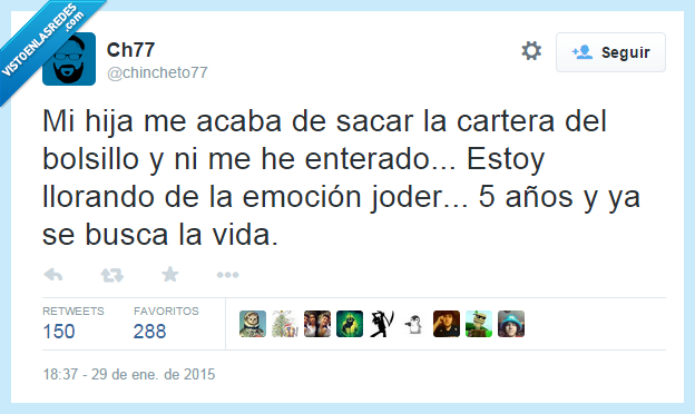 cartera,robar,ganarse la vida,hija,padre,dinero,años