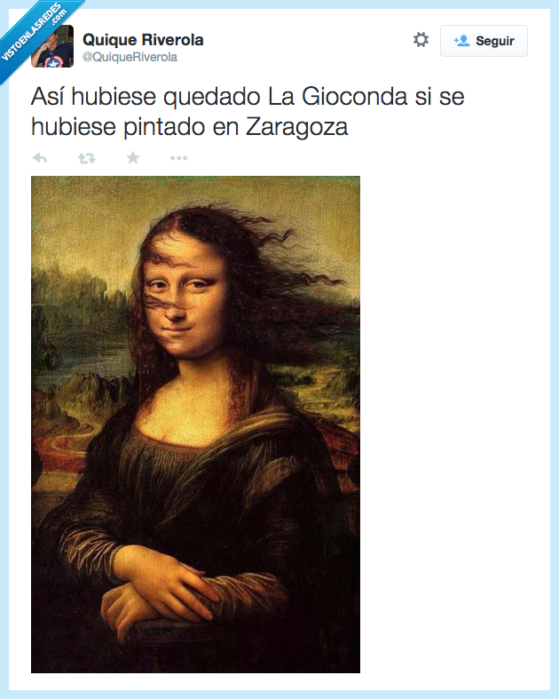 Gioconda,pintado,pintar,Zaragoza,Mona Lisa,viento,aire,vendaval,pelo