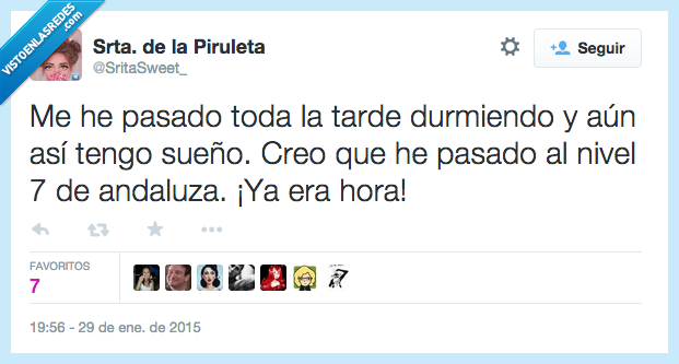 tarde,durmiendo,dormir,tengo,tener,sueño,nivel,andaluza,hora