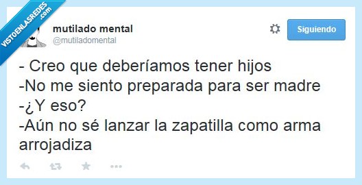 madre,paso,hijos,zapatilla,arma,guerra,arrojadiza,tirar