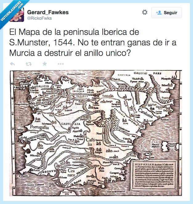 El Señor de los Anillos,Frodo,El Hobbit,Modor,Anillo Unico,Orcos,destruir,mapa,Murcia