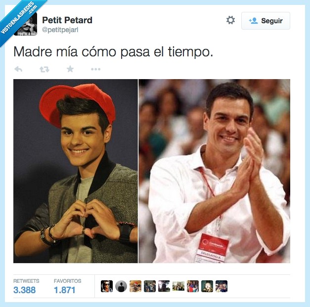 Abraham Mateo,Pedro Sanchez,PSOE,paso,tiempo,crecer,evolucion,clavados,parecido,razonable