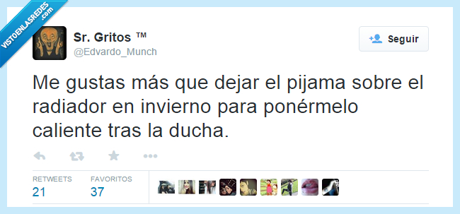 gustas,gustar,amor,mas,ropa,radiador,invierno,caliente,calentita,frio,calor