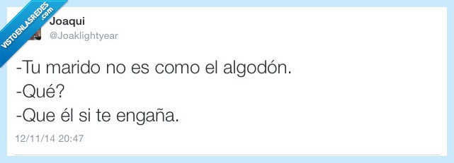 marido,algodon,engaña,cuernos,infiel,infidelidad