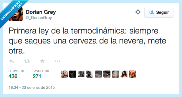 primera,ley,termodinamica,meter,sacar,cerveza,nevera