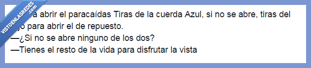 paracaidas,cable,rojo,cuerda,azul,repuesto,ninguno,tirar,resto,vida,disfrutar,vista